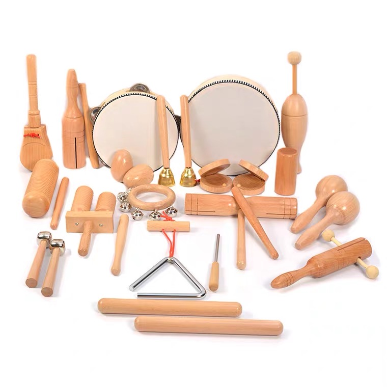 木制（质）类，响板、铃鼓、双响筒、打棒、沙锤